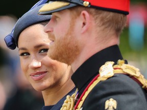 Meghan, Duchess of Sussex, during Trooping The Colour, the Queen's annual birthday parade, on June 8, 2019 in London. (Chris Jackson/Getty Images)