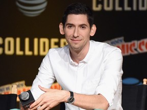 Max Landis speaks onstage during the Dirk Gently's Holistic Detective Agency - BBC AMERICA Official Panel during 2017 New York Comic Con on October 6, 2017 in New York City.