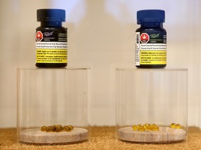 Cannabis products for sale at a store in Ottawa.