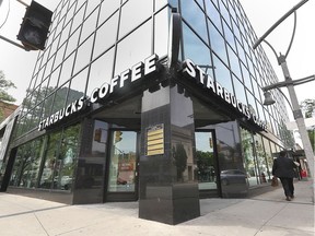 The exterior of the Starbucks Coffee at Ouellette and University is shown on Monday, June 17, 2019. The business is scheduled to close.
