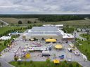 An aerial view of the LaSalle Strawberry Festival temporary home at the Vollmer Culture and Recreation Complex, Wednesday, June 5, 2019.