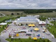 An aerial view of the temporary home of the LaSalle Strawberry Festival at the Vollmer Culture and Recreation Complex, Wednesday, June 5, 2019.