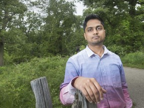 Sambath Kumaar, 28, pictured at Ojibway Park Thursday, June 6, 2019, started a petition to restore funding for the 50 Million Tree program the Ontario government is eliminating.