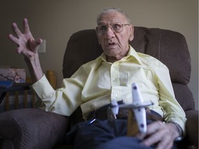 Harvey Joseph Brennan, 96, a WWII veteran, is pictured at his retirement home in downtown Windsor, Monday, June 3, 2019.