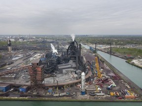 Home of the Windsor Hum? Zug Island, a heavily industrialized island at the mouth of the River Rouge on the Michigan side of the Detroit River, is shown May 17, 2019.