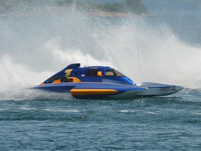 File photo of a hydroplane boat in Brockville.