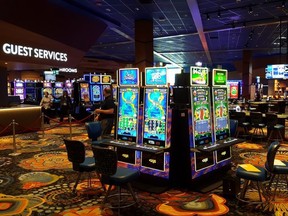 The gaming floor at the new Cascades Casino in Chatham is shown before the doors opened to the public on Tuesday. (Trevor Terfloth/The Daily News)