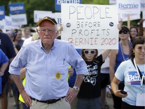 Bringing his presidential campaign to Windsor. U.S. Senator and 2020 presidential candidate Bernie Sanders is shown at the 4th of July parade in Pella, Iowa.