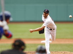 Starting pitcher Chris Sale #41 of the Boston Red Sox pitches at the top of the third inning of the game against the Toronto Blue Jays at Fenway Park on July 18, 2019 in Boston, Massachusetts.