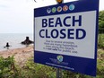 The beach at Holiday Beach Conservation Area on Lake Erie has been closed due to hazardous conditions.  High lake levels have caused widespread erosion of area shorelines and beachfronts.