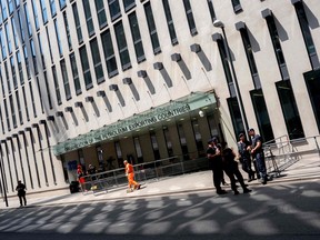 The entrance of the Organization of the Petroleum Exporting Countries' headquarters in Vienna.