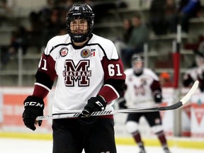 Chatham Maroons' Maddux Rychel (61) plays against the LaSalle Vipers in the third period at Chatham Memorial Arena in Chatham, Ont., on Sunday, Nov. 18, 2018. Mark Malone/Chatham Daily News/Postmedia Network