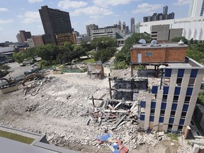 A new civic esplanade will be built now that the old city hall has been torn down.