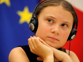 Swedish environmental activist Greta Thunberg attends a debate with French parliament members at the National Assembly in Paris, France, July 23, 2019.