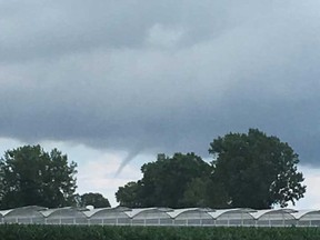 An image of a funnel cloud over the Leamington area, taken around 2 p.m. July 17, 2019, according to Instant Weather Ontario. Photo submitted by Monique F.