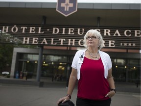 Janice Kaffer, President and CEO at Hôtel-Dieu Grace Healthcare, is pictured on campus, Friday, July 19, 2019.