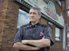 Alex Ethier, owner of Malic's Delicatessen, is pictured outside the shuttered restaurant in downtown Windsor, Wednesday, July 17, 2019. Ethier says he can't continue business downtown because of the litter, drug addicts and hookers, among other things.