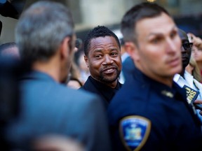 Actor Cuba Gooding Jr. is surrounded by media as he leaves New York Criminal Court in the Manhattan borough of New York City, U.S., June 26, 2019.