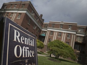 A rental sign is shown out front of 1616 Ouellette Ave., Wednesday, July 17, 2019. Monthly rental rates have surged in Southwestern Ontario in the past year with Windsor posting the largest jump of any Canadian city.