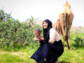 Somali-Canadian journalist Hodan Nalayeh smiles in Laascaanood, Somalia June 15, 2019.