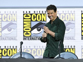 Tom Cruise speaks at the "Top Gun: Maverick" panel during 2019 Comic-Con International at San Diego Convention Center on July 18, 2019 in San Diego. (Kevin Winter/Getty Images)