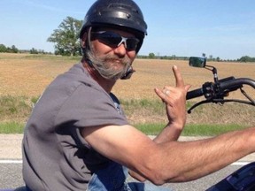 Motorcyclist Tyler Knight, 50, of Kingsville, in an image from a GoFundMe campaign in his name. Knight died from injuries suffered in a crash on Highway 3 on June 7, 2019.
