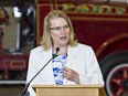 Ontario Solicitor General Sylvia Jones speaks at the opening of the120th Fire Fighters Association of Ontario convention on Monday July 29, 2019 in Paris, Ontario. On Wednesday Jones announced Windsor would be receiving a disaster response team.