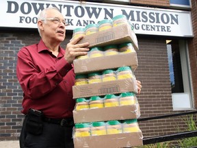 Local real estate broker Rick Rose delivers, yet again.  This time, Rose of Keller Williams Lifestyle Realty,  has chosen to deliver necessary food items to the Downtown Mission.  On top of the list was peanut butter, so Rose made sure he brought hundreds of jars along with other grocery items to the Mission's Food Bank on Ouellette Avenue.