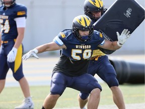 University of Windsor Lancers linebacker Daniel Metcalfe, centre, is pleased with the direction the club is headed under new coach Jean-Paul Circelli as the team is set to open the OUA season at home on Sunday against York.