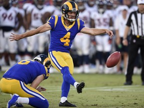 Los Angeles Rams place kicker Greg Zuerlein is the top-ranked fantasy kicker for this season. Kelvin Kuo-USA TODAY Sports