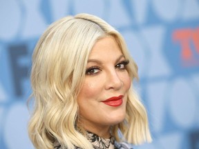 US actress Tori Spelling attends the FOX Summer TCA 2019 All-Star Party at Fox Studios on August 7, 2019 in Los Angeles.