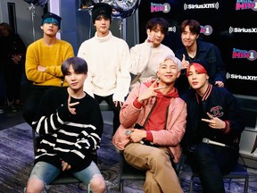 South Korean group BTS visit The Morning Mash Up On SiriusXM Hits 1 Channel at SiriusXM Studios on April 12, 2019 in New York City. (Astrid Stawiarz/Getty Images for SiriusXM)