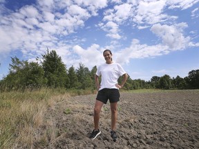A new home for Essex County's threatened and endangered species. Karen Alexander, conservation coordinator with the Nature Conservancy of Canada, is shown Aug. 14, 2019, on a portion of a 102-acre farm property the non-profit group purchased along Cedar Creek in Essex that will become the Marianne Girling Nature Reserve.