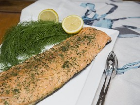 Slow-roasted salmon is a true summer meal game-changer, Jill Wilcox says. (Derek Ruttan/The London Free Press)