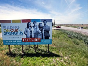 The site of the proposed regional mega-hospital at County Rd. 42 and the 9th Concession is shown on June 11, 2018.