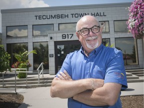 Tecumseh mayor Gary McNamara is pictured in front of Tecumseh Town Hall, Thursday, August 8, 2019. Tecumseh ranked 10th in a Maclean's survey of best towns to live in in Canada.