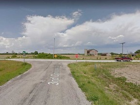 The intersection of Zion Road and 3rd Concession Line near Wheatley is shown in this June 2012 Google Maps image.