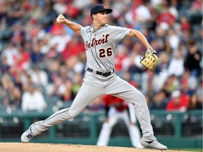 Starting pitcher Zac Reininger #26 of the Detroit Tigers pitches during the first inning against the Cleveland Indians at Progressive Field on September 17, 2019 in Cleveland, Ohio.