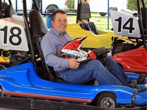 Paul Bateman prepares for this weekend's Essex Indy Go-Kart Challenge held by the Essex chapter of the Huntington Society of Canada.