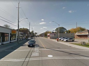 The 300 block of Wyandotte Street West in downtown Windsor is shown in this October 2018 Google Maps image.