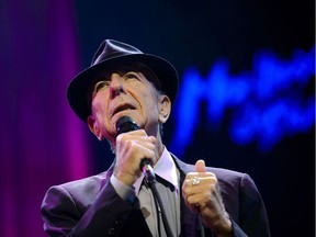 This file photo taken on July 5, 2013, shows Canadian songwriter Leonard Cohen performing at the Auditorium Stravinski during the 47th Montreux Jazz Festival in Montreux, Switzerland.