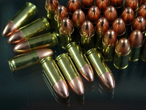 Nine-millimetre pistol cartridges for sale at a firearms store in California in April 2013.