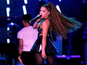 Ariana Grande performs during Wango Tango concert at Banc of California Stadium in Los Angeles, California, U.S., June 2, 2018.