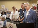 CUPE Ontario president, Fred Hahn, speaks during his campaign stop, Communities not Cuts, with hundreds of health care workers and paramedics in attendance at Caesars Windsor, Wednesday, September 18, 2019.