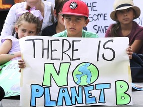 Young participants are shown during the Earth Strike Windsor event on Friday, September 27, 2019 at the Charles Clark Square. It was put on in conjunction with the Global Climate Strike.