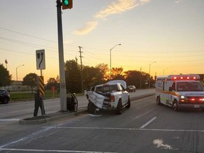 An image from the crash scene at Highway 3 and Walker Road on the evening of Sept. 25, 2019.