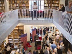 The newly opened John Muir Public Library in Olde Sandwich Towne was at capacity for the grand opening Saturday, Sept. 28, 2019.