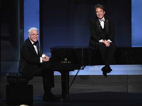 Steve Martin and Martin Short performing at an American Film Institute  event in Hollywood, California, in June 2017.