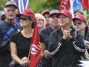Participants of a union rally are shown on Thursday, September 12, 2019, at the Nemak plant in Windsor.