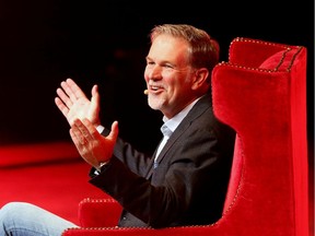 Reed Hastings, co-founder and CEO of Netflix, gestures during an event in Mexico City on Sept. 6, 2019.